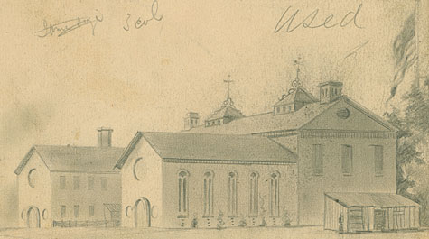 This Civil War Era sketch, known as the Taylor Drawing, was aquired by the university in 2011. Courtesy Swem Special Collections Research Center.